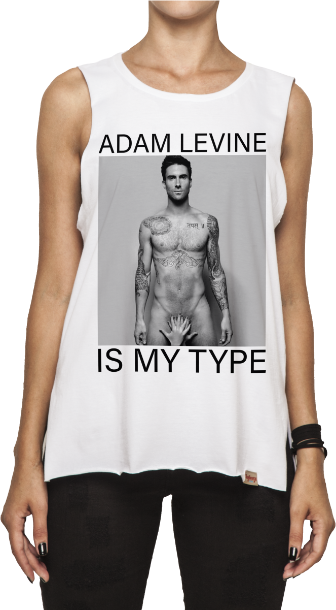 Adam Levine Autographed 11" X 14" No Clothes Pose Photograph (1171x1200), Png Download