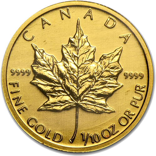 Canadian Gold Maple Leaf - Canadian Gold Coin (500x500), Png Download