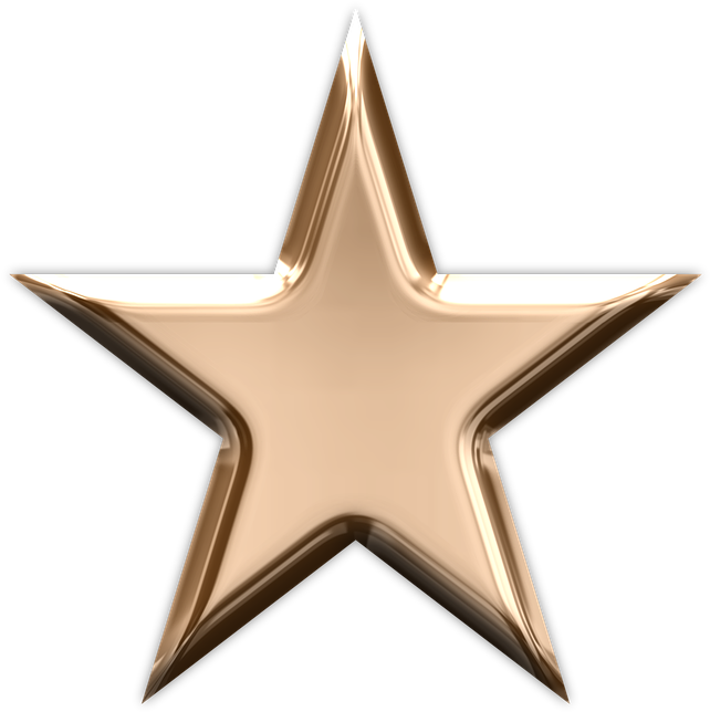 Star, Bronze, Winner, Award, Metal, Success, Metallic - Bronze Star Clip Art (679x720), Png Download