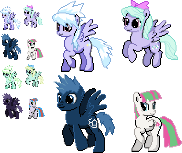 Dmn666, Blossomforth, Cloudchaser, Flitter, Pixel Art, - Cloudchaser Pixel Art (612x522), Png Download