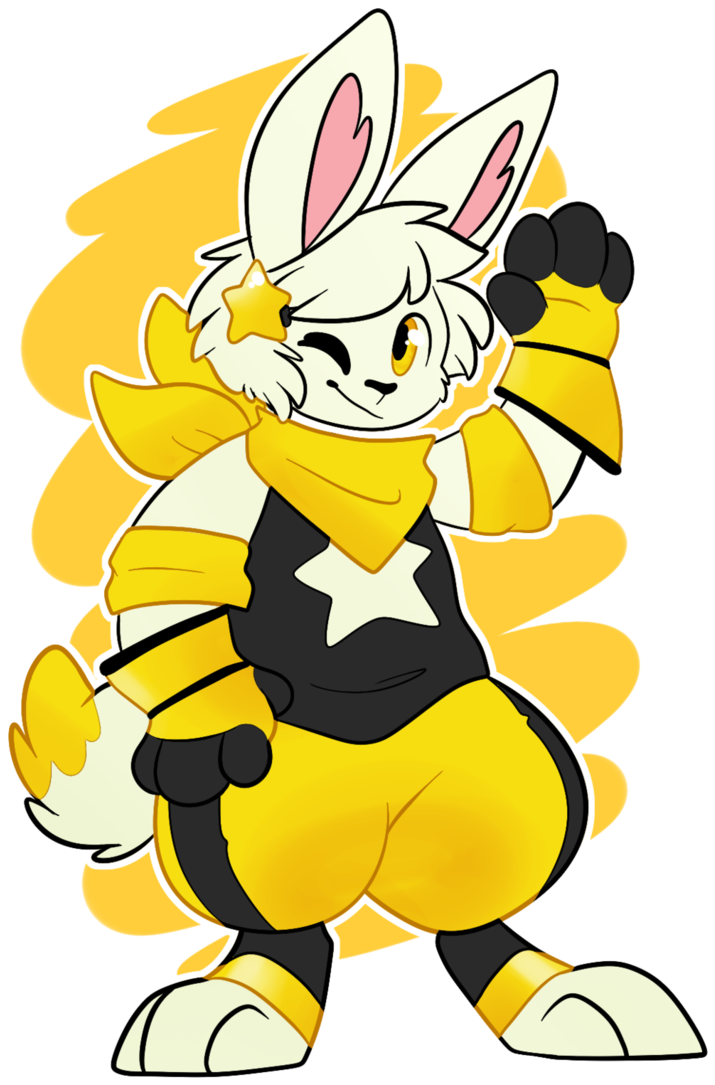 Bunny Of The Star - Cartoon (728x1098), Png Download