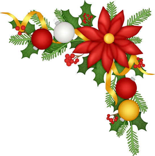 Christmas Corner Decorations Png Download - Border Transparent Christmas Clipart (545x548), Png Download
