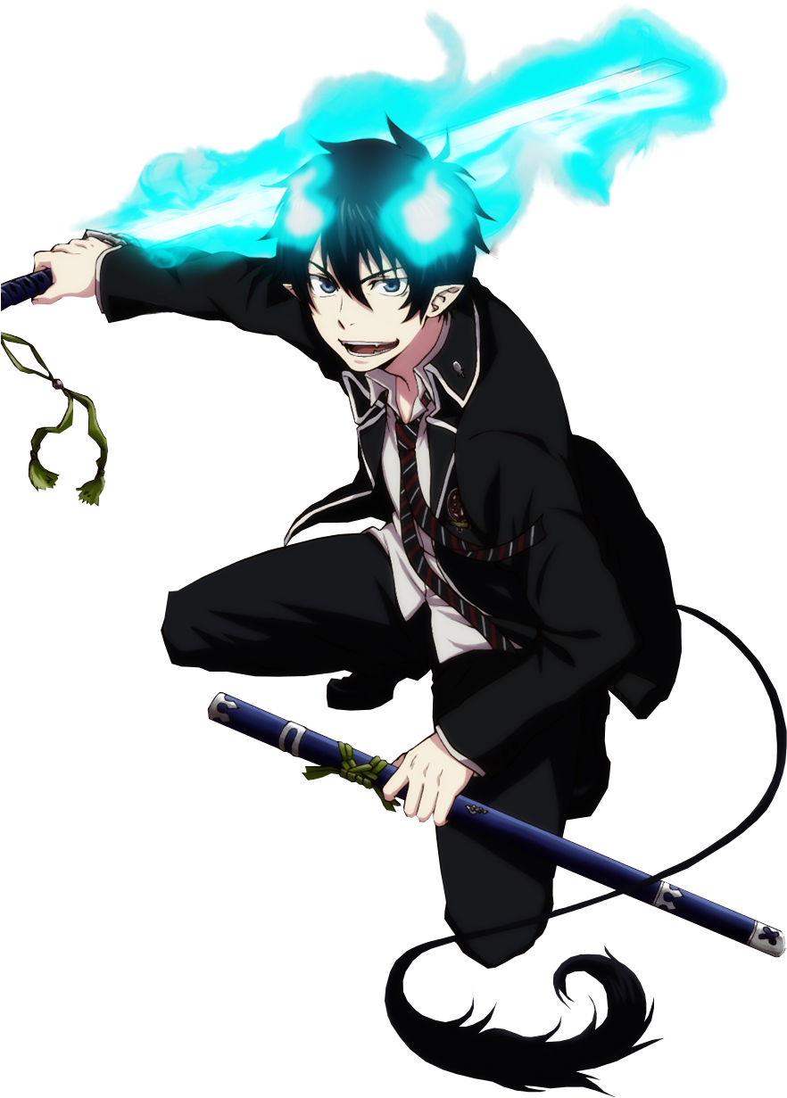 Rin Okumura Render By Ja Renders-d686ady - Blue Exorcist Wallpaper Minimalist (900x1324), Png Download