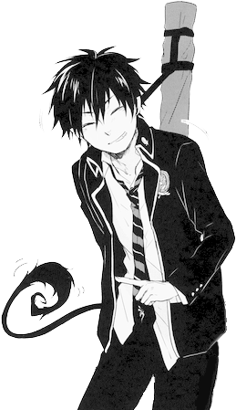 Blue Exorcist Manga Rin (306x451), Png Download