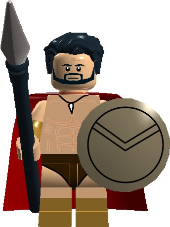 Leonidas I - Cartoon (370x476), Png Download