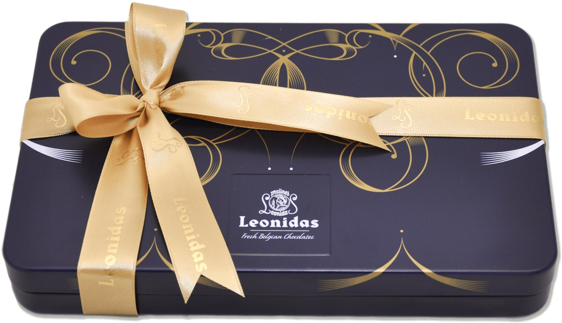 Leonidas Blue Tin Assortment - Leonidas Chocolate Blue Box (600x378), Png Download