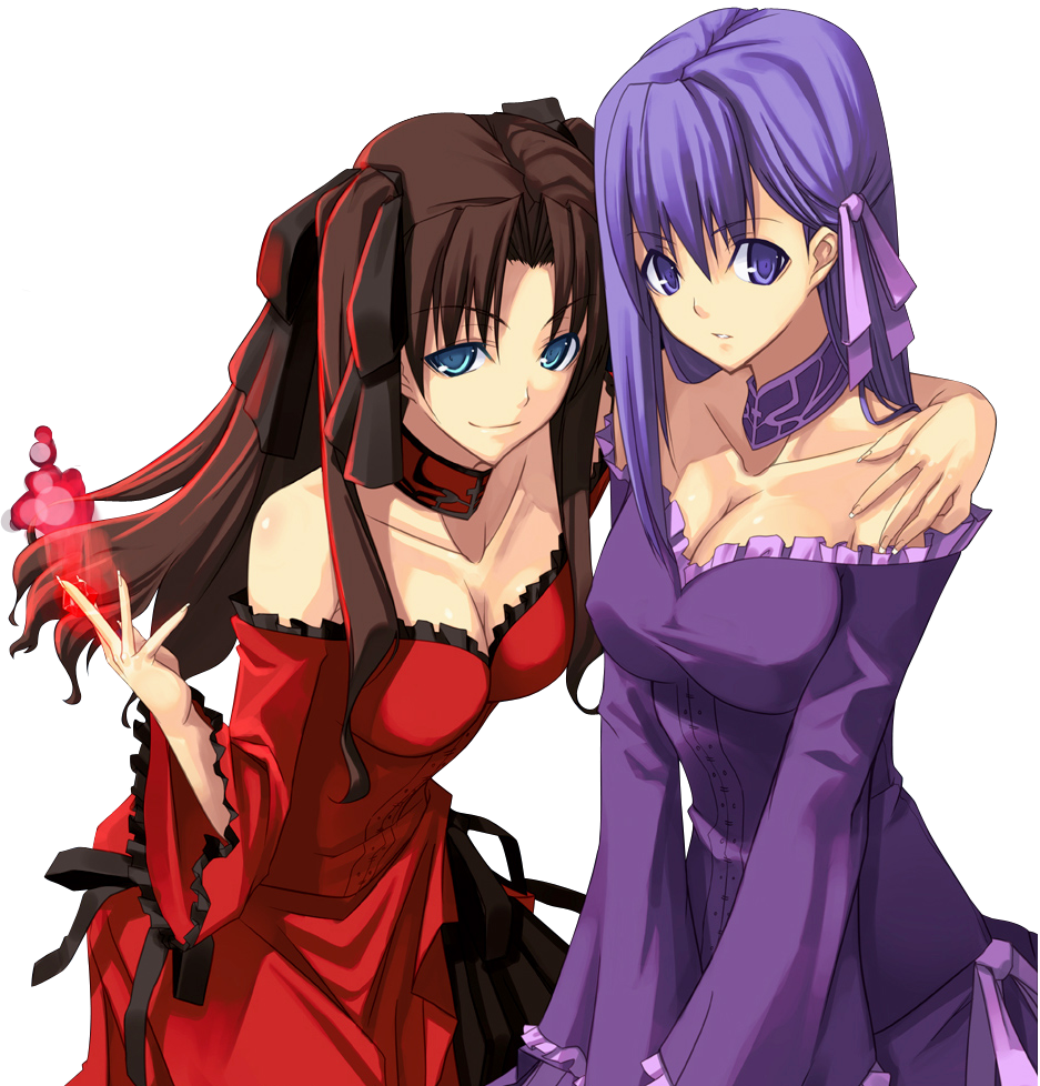 Sakura And Rin Fate Render (937x978), Png Download
