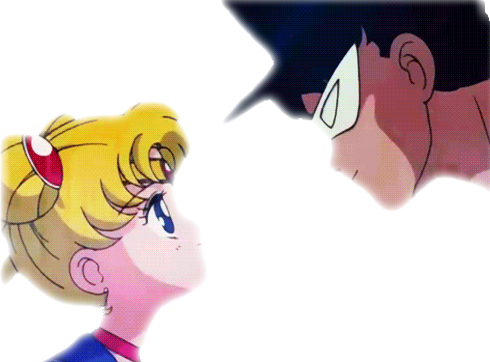 Sailor Moon And Tuxedo Mask On Tumblr Sailor Moon And - Cartoon (490x362), Png Download