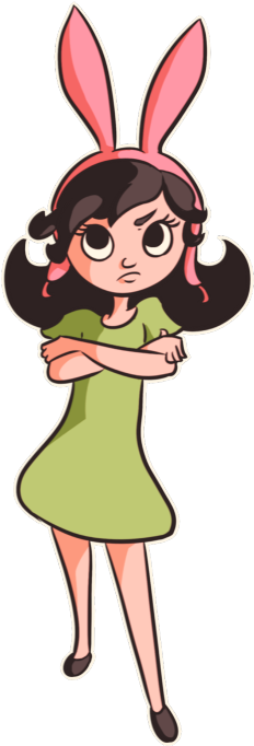 Bob's Burgers Fan Art Bobs Burgers Costume, Bobs Burgers - Bob's Burgers Louise Art (269x750), Png Download