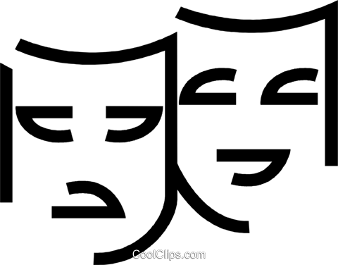 Comedy And Drama Masks Royalty Free Vector Clip Art - Clip Art (480x376), Png Download