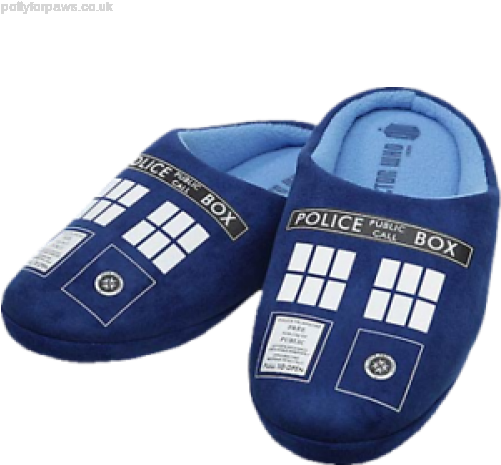 The Best Deal Online Doctor Who Tardis Printed Slippers - Dr Who Slipper (500x550), Png Download