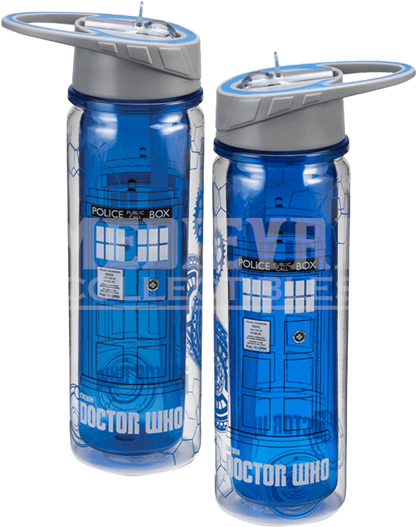 Doctor Who Tardis Tritan Water Bottle - Doctor Who Tardis Shaped Tin Tote (760x760), Png Download