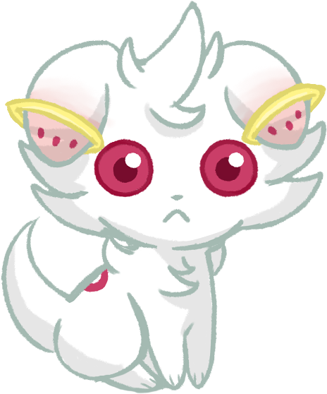 Kyubey Pink Flower White Mammal Cartoon Vertebrate - Kyubey Espurr (466x570), Png Download