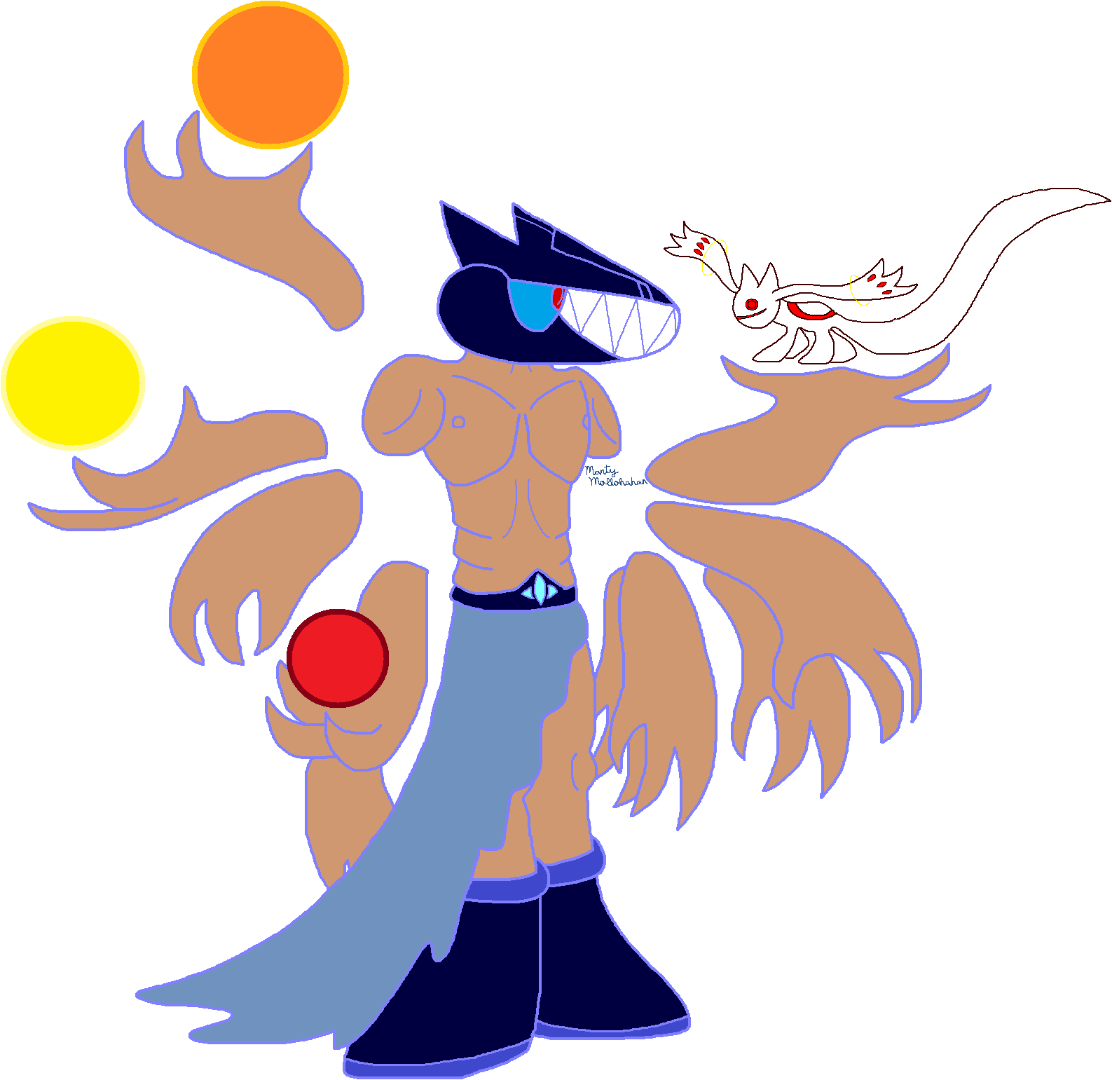 Dogma Meets Kyubey - Cartoon (1587x1541), Png Download