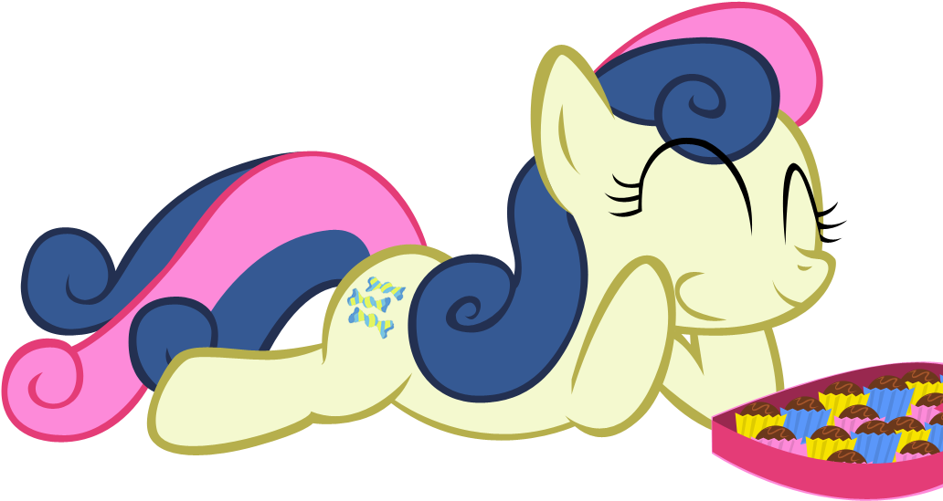 Jaelachan, Bon Bon, Chocolate, Eating, Happy, Safe, - Bon Bon My Little Pony Fim (1050x670), Png Download