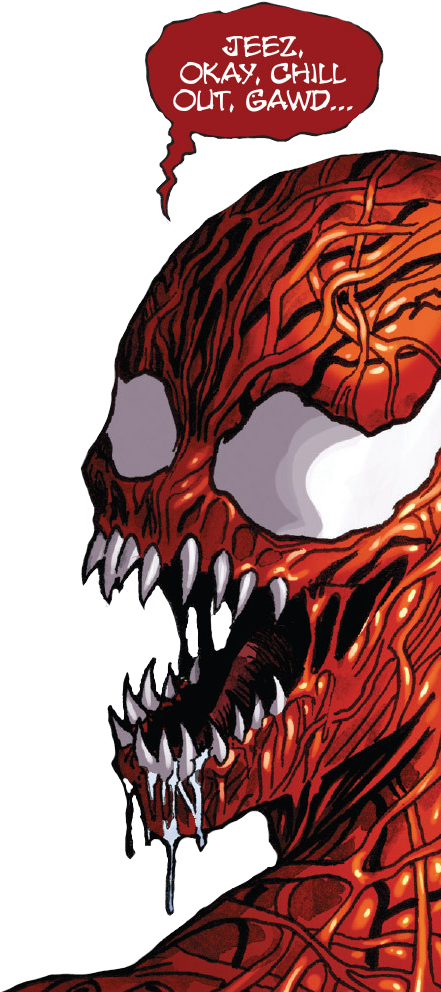 Jeez, Okay, Chill Out, Eawd Spider-man Fictional Character - Carnage Meme (578x1000), Png Download