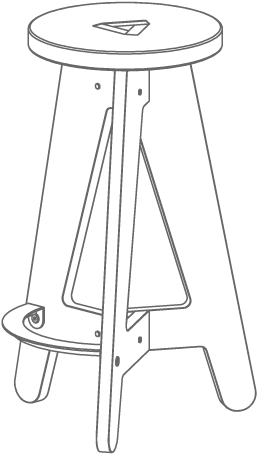 Barstool (675x675), Png Download