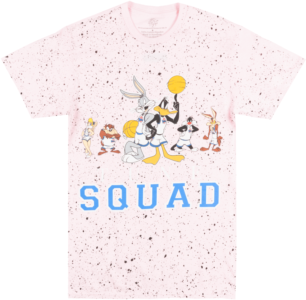Looney Tunes Space Jam Tunes Squad T-shirt Pink Splatter - Space Jam (1024x980), Png Download