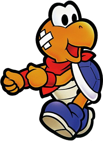 Paper Koopa Troopa Especial De Natal - Paper Mario Star Rod (358x472), Png Download