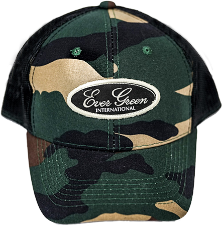 Evergreen Camo Trucker Hat - Ever Green International (600x461), Png Download