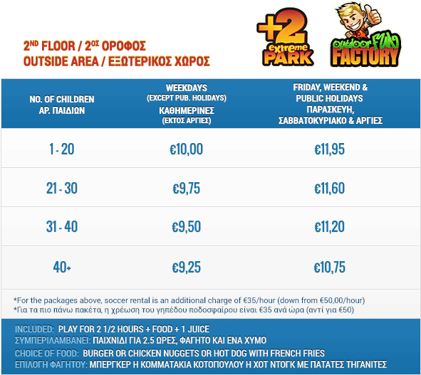 Kids Birthday Party Packages - Extreme Park 2 Nicosia (590x555), Png Download