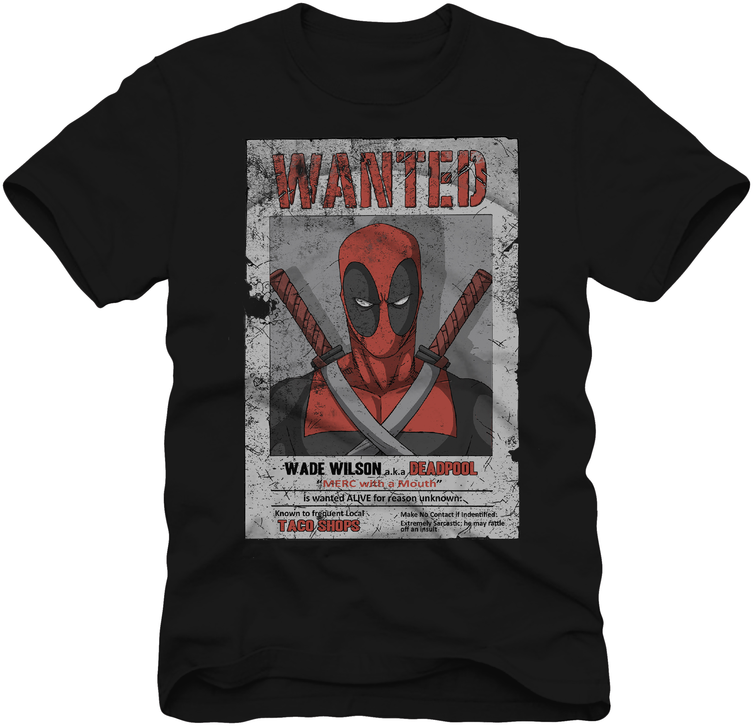 Wanted Deadpool T-shirt - Queen Tour T Shirt (2460x2372), Png Download