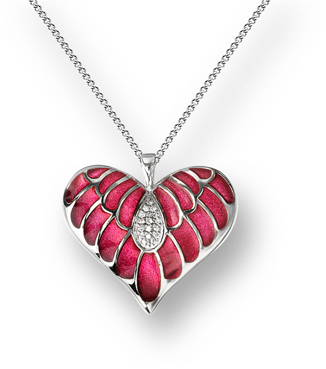Nicole Barr Designs Sterling Silver Heart Necklace-pink - Nicole Barr Sterling Silver Sapphire Set Heart Necklace (800x800), Png Download