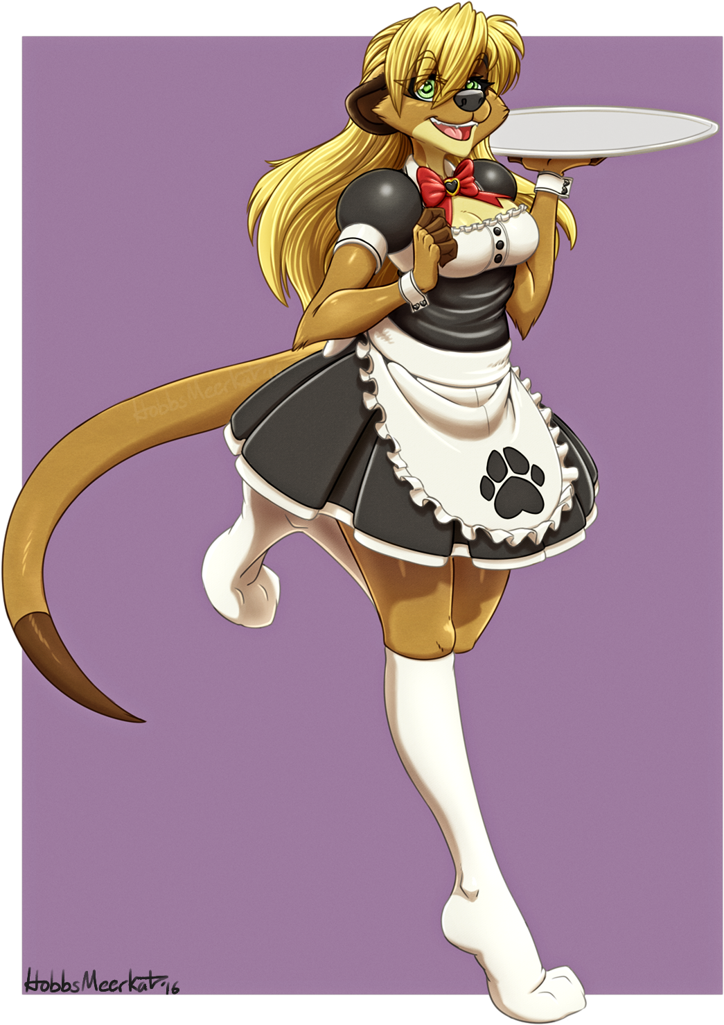 Meerkat Maid Maryssa - Anime Meerkat Girl (1280x1656), Png Download