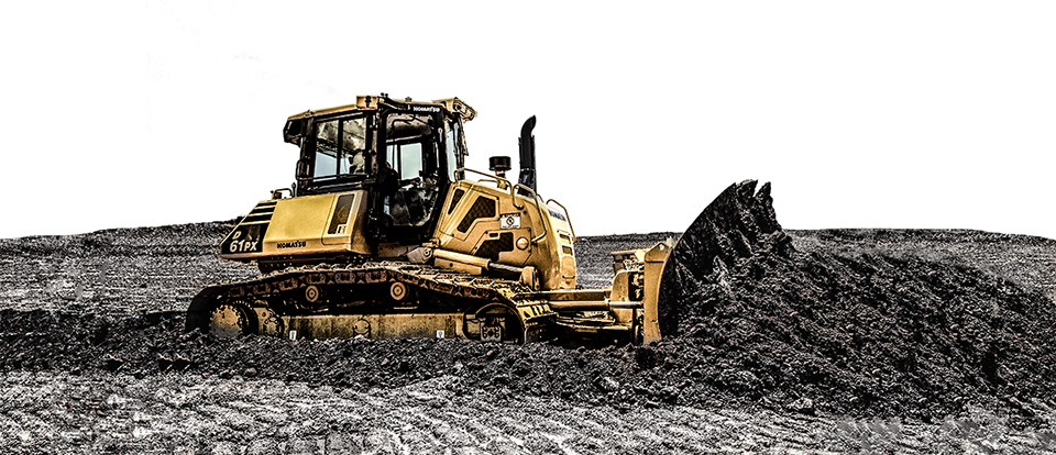 Komatsu Dozers - Transparent Bulldozer (960x414), Png Download