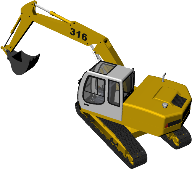 Bulldozer (703x592), Png Download