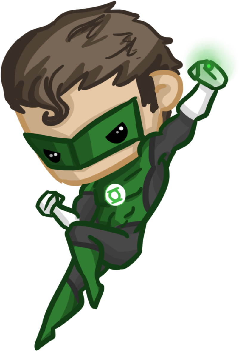 Green Lantern Clip Art Medium Size - Cute Green Lantern Drawing (1024x1182), Png Download