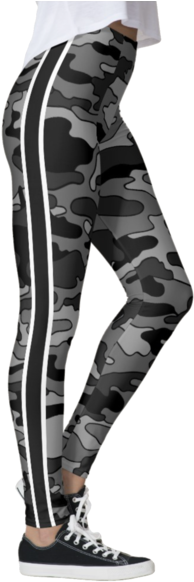 Black Stripe Camo Leggings - Jrosecompany Jesaja 40:31 Leggins (275x599), Png Download