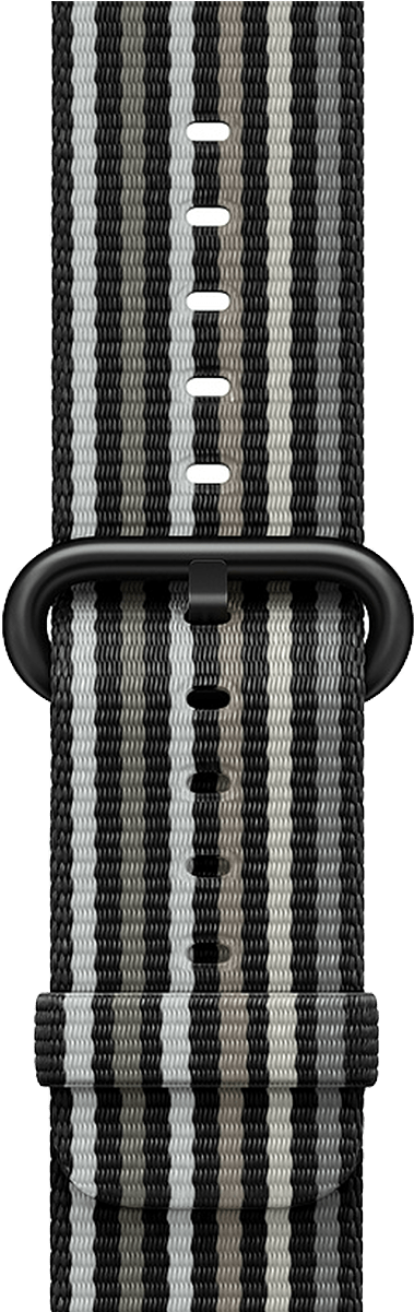 38mm Black Stripe Woven Nylon - 42mm Black Stripe Woven Nylon (1200x1200), Png Download