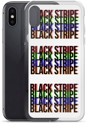 Black Stripe Multi-color Logo Iphone Case - Color (600x600), Png Download
