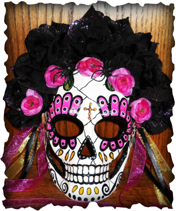 Skull Sugar Mask (352x422), Png Download