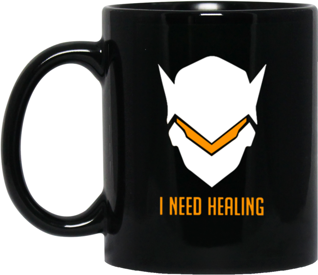 I Need Healing Genji Mask Genji Face Overwatch Icon - Princess Are Born In July (1024x1024), Png Download
