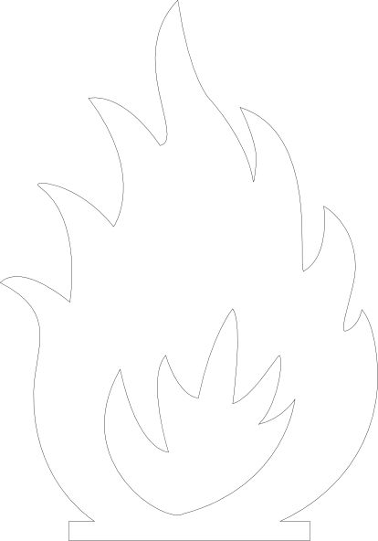 Candle - Flame - Clipart - Black - And - White - Fire Warden Sign (414x592), Png Download