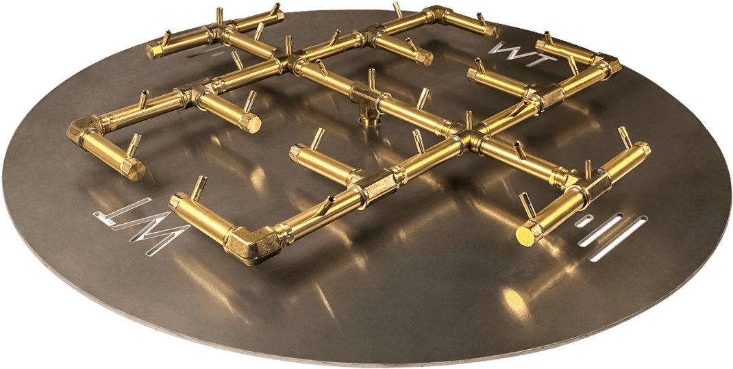 30" X 31" Crossfire Original Brass Fire Pit Burner (1160x1160), Png Download