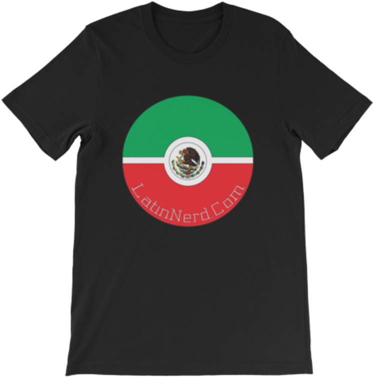 Mexico Pokeball Black Tee (800x800), Png Download