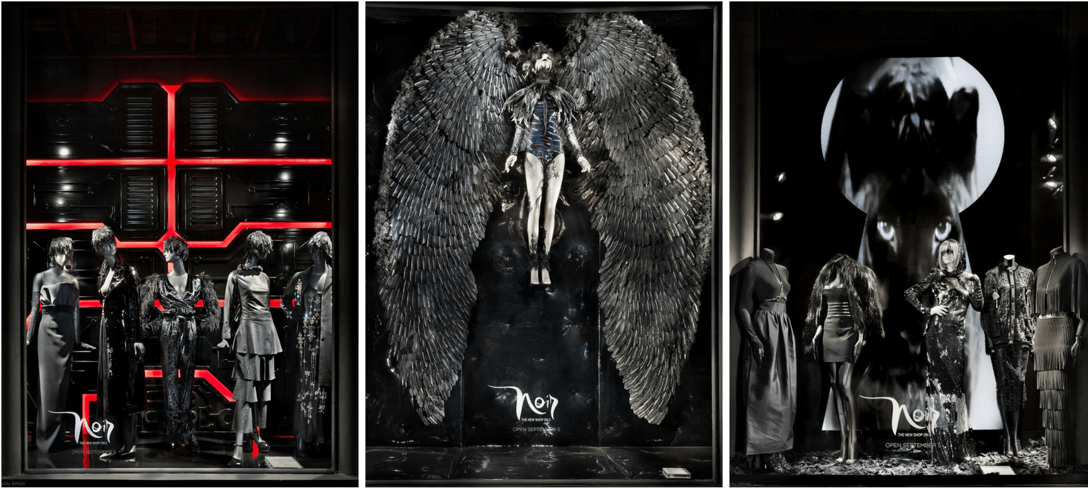 Bergdorf Goodman Noir Windows Via Instagram - Poster (1580x1080), Png Download