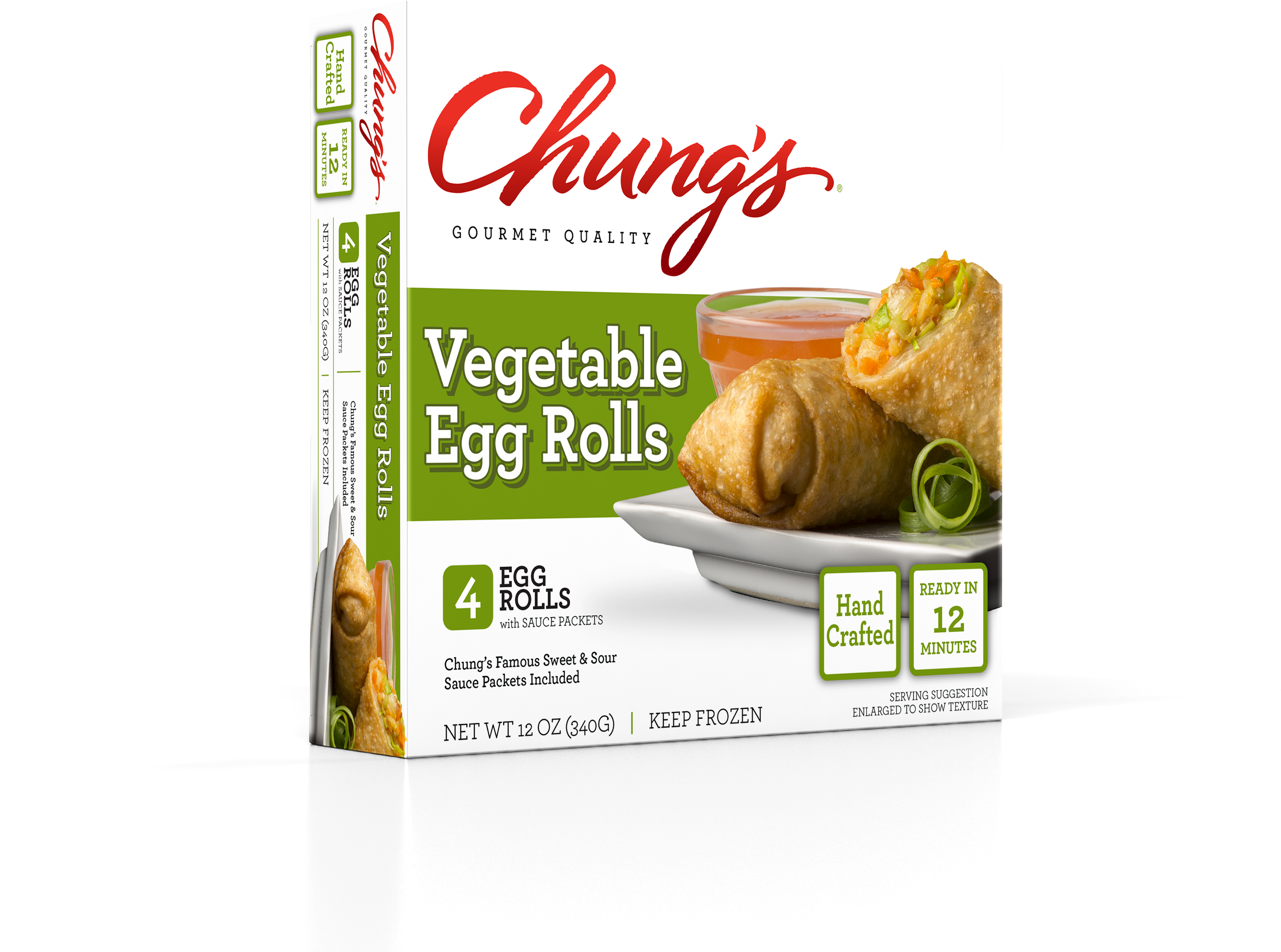 Chung's 4ct Vegetable Egg Rolls - Chungs Egg Rolls, Shrimp - 4 Egg Rolls, 12 Oz (3000x2767), Png Download