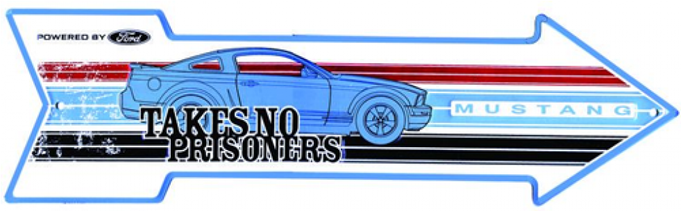 Ge Ford Mustang Arrow Sign - Ford Mustang Metal Arrow Sign (20x6) (980x980), Png Download