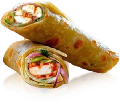 Kathi Rolls - Veg Kathi Roll Png (500x389), Png Download