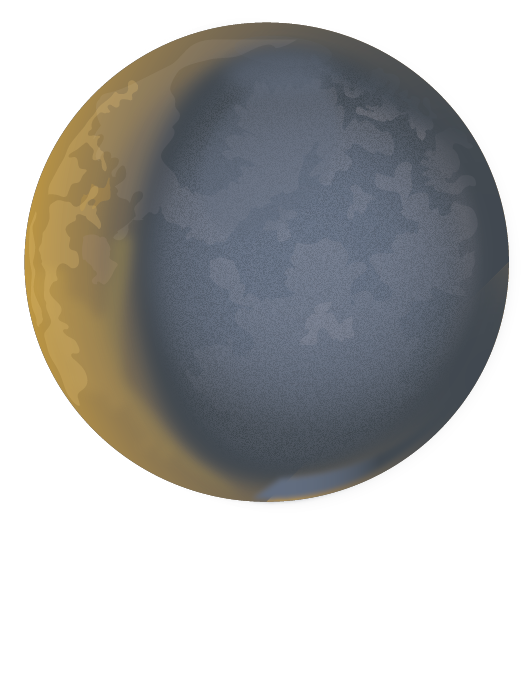 Waning Crescent Moon Symbol - Crescent (539x693), Png Download