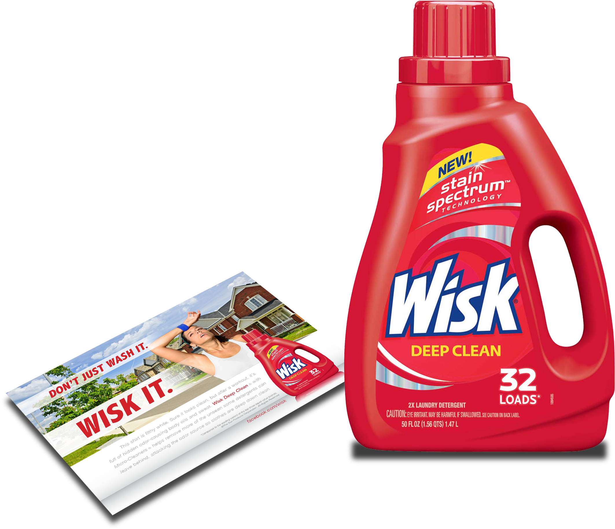 Sun Products Wisk Deep Clean Original Laundry Detergent (2676x2000), Png Download