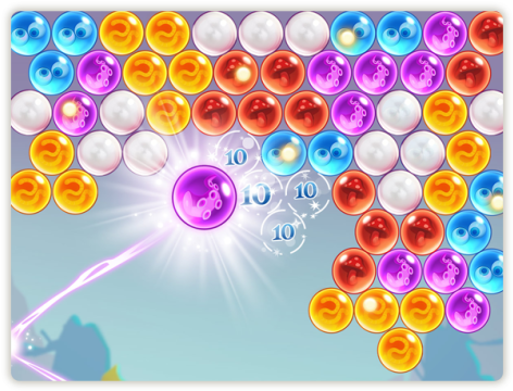 The Bubble Shooter Usually Contains Two Colored Bubbles - Bubble Witch 3 Iphone (503x375), Png Download