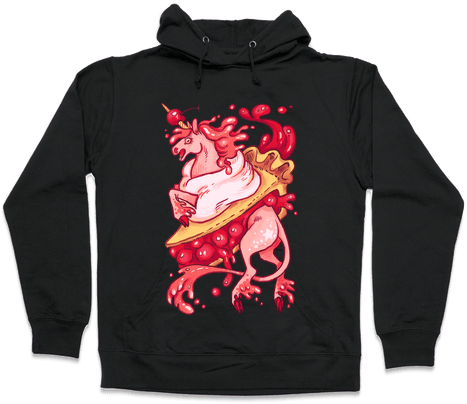 Kawaii Unicorn Pie Hooded Sweatshirt - Softball Quotes (484x484), Png Download