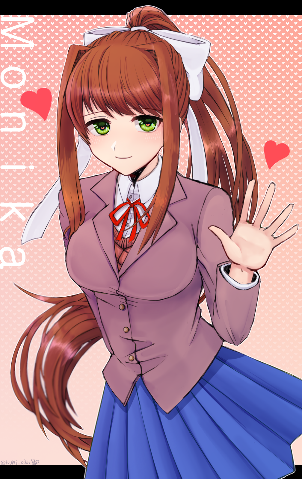 @kmi-ojoi,monika ,doki Doki - Anime (1008x1600), Png Download
