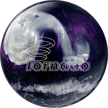 Tornado Black/purple/silver - Purple And Black Bowling Balls (350x350), Png Download