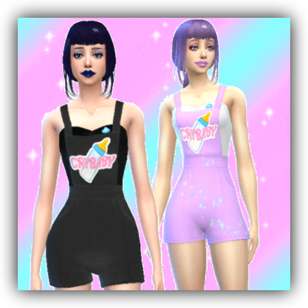 Crybaby Overalls - Girl (450x450), Png Download